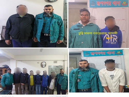 অপারেশন ডেভিল হান্ট: রূপনগরে স্বেচ্ছাসেবক লীগ নেতাসহ গ্রেফতার ৯