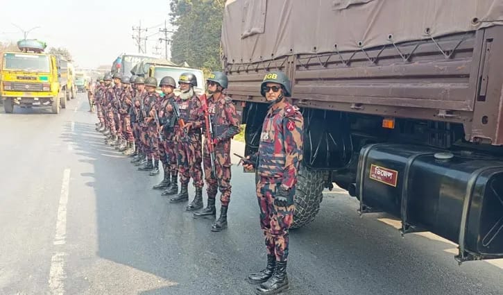 জাতীয় সংসদ নির্বাচনকে ঘিরে গাজীপুরে ১৪ প্লাটুন বিজিবি মোতায়েন - প্রভাতী নিউজ  - সারাদেশ